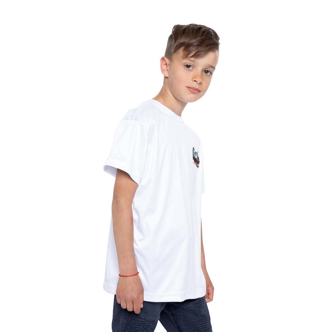 White Youth Performance T Shirt