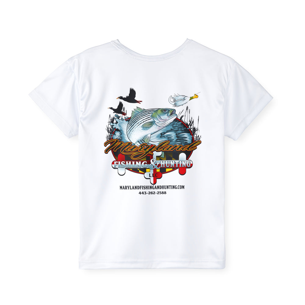 White Youth Performance T Shirt